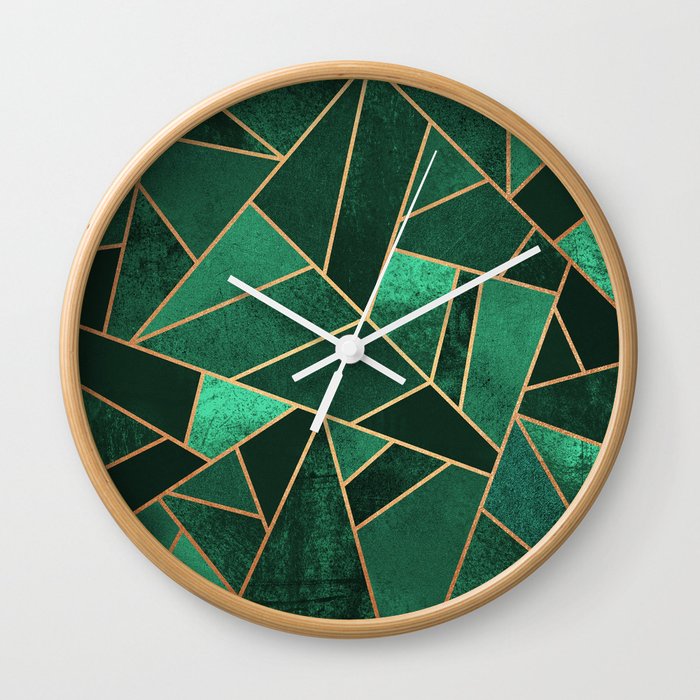 Emerald and Copper Wall Clock