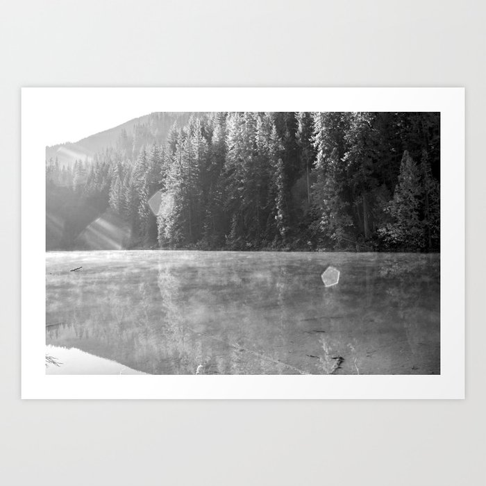 Hidden Lake | Leavenworth Washington | Pacific Northwest Black and White Photography Art Print