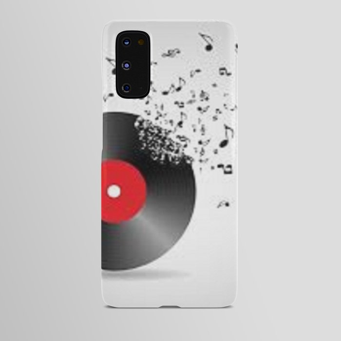 Vinyl with musical notes Android Case