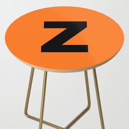 letter Z (Black & Orange) Side Table