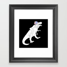 Dinosaur Girl Framed Art Print