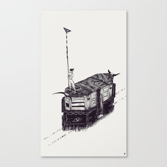 Knife Down, Wings Open Canvas Print