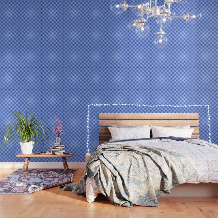 0307 Blue pattern by dots ... Wallpaper
