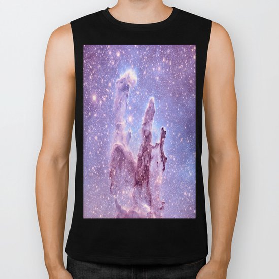Subtle Space : Pillars of Creation Nebula Biker Tank