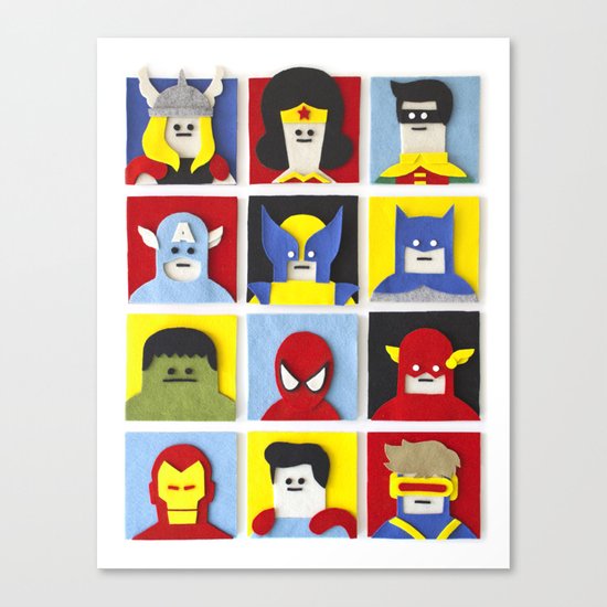 Felt Heroes Canvas Print