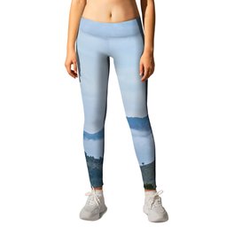 Hills Clouds Scenic Landscape 3 Leggings