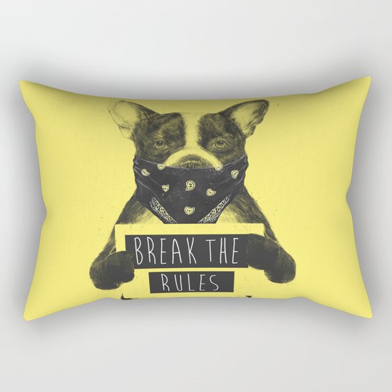 Rebel dog (yellow) Rectangular Pillow