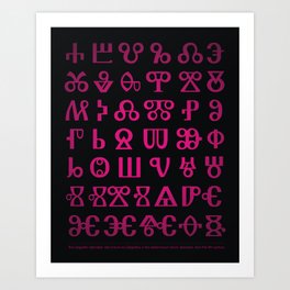 Glagolitic Alphabet Art Print