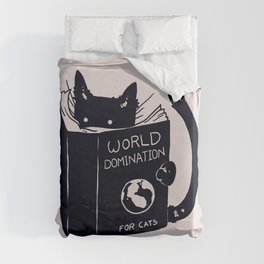 World Domination For Cats Duvet Cover