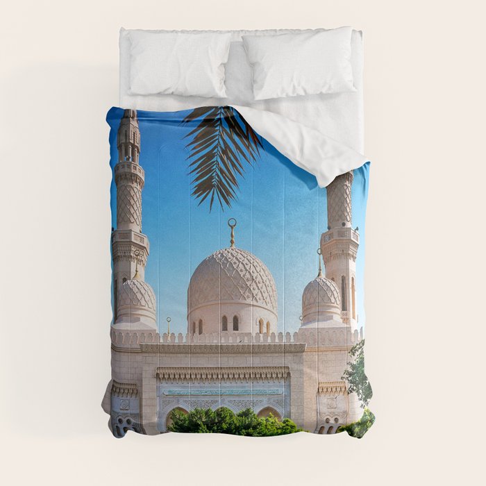 Grand Jumeirah Mosque Dubai, UAE Comforter by Asmaul Husna Society6