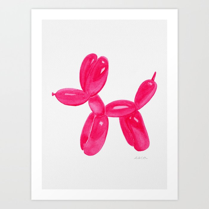 Balloon Dog Pink Art Print