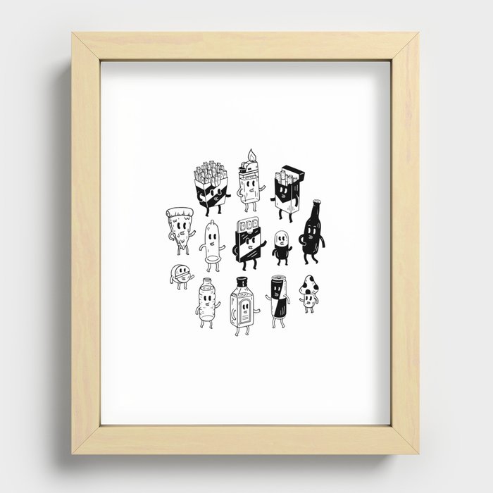 A Night Out. Recessed Framed Print
