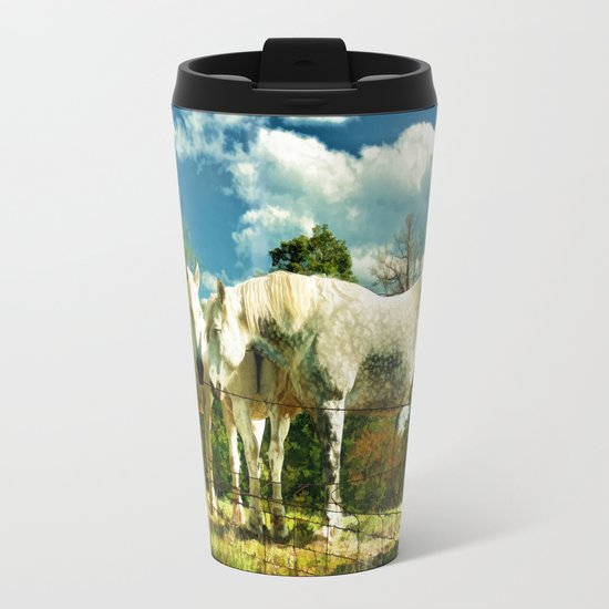 Amish work horses Travel Mug