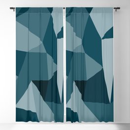 Abstract Blue Polygon Background. low poly art multicolor Mosaic Blackout Curtain