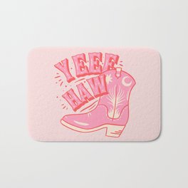 YeeHaw - Pink Cowboy Boots These boots were made for walking Bath Mat