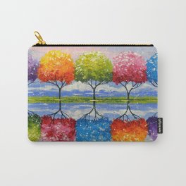 Each tree has its own soul Carry-All Pouch | Paintingbright, Abstractpainting, Oil, Brightpainting, Abstractart, Walldecor, Colorfulart, Painting, Romanceoncanvas, Treefantasy 