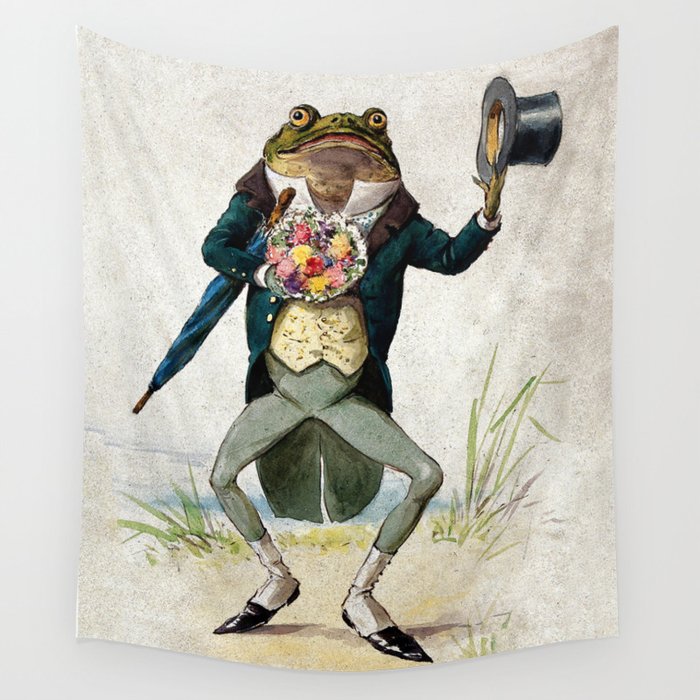 Gentleman Frog by George Hope Tait from 1900 Wall Tapestry by Art