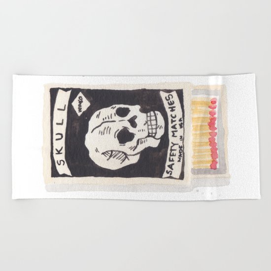 Skull Matchbox Beach Towel