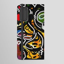 Graffiti Acrylic Painting Outsider Art Friends  Android Wallet Case