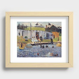 The Bathing Hour, Chester, Nova Scotia (1910) by Pierre-Auguste Renoir. Recessed Framed Print