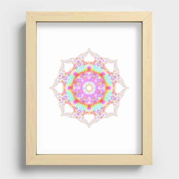 NeonCircles Recessed Framed Print