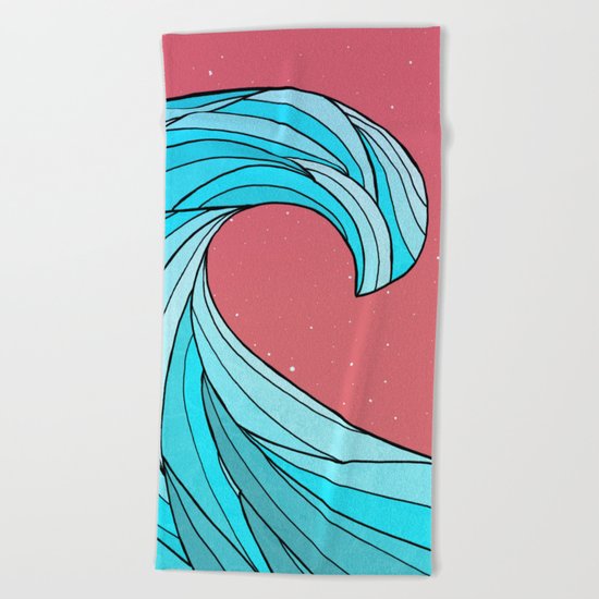 The Lone Wave Beach Towel