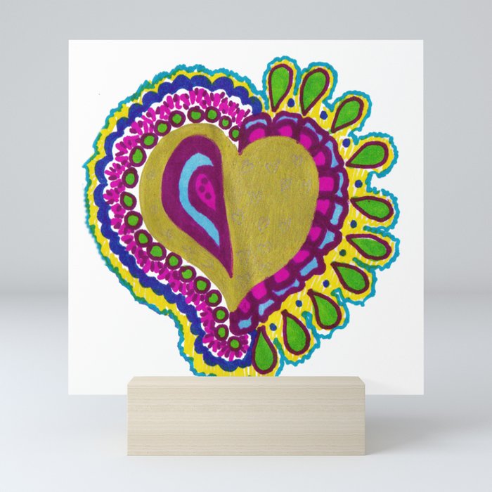 Expressive Heart Mini Art Print