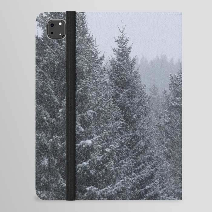 Scottish Highlands Snow Covered Pine Forest  iPad Folio Case