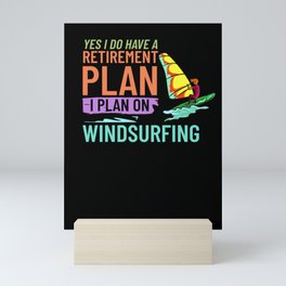 Windsurfing Board Sail Paddle Windsurfer Mini Art Print