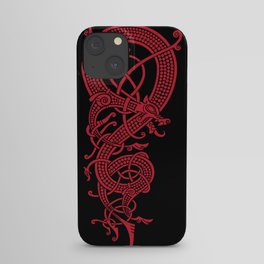 The viking dragon Fáfnir (red) iPhone Case