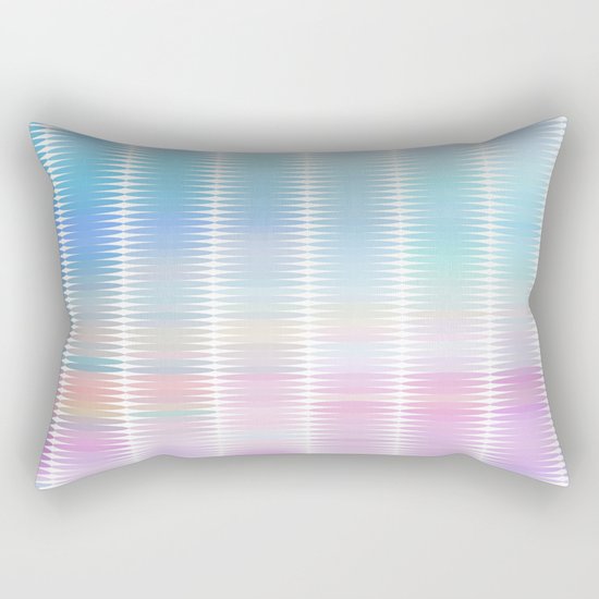 Soft Pastel Oval Geometric Abstract Rectangular Pillow