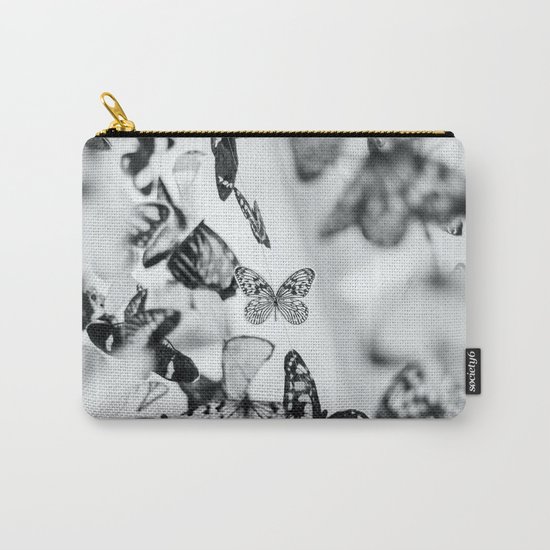 B&W Butterfly Carry-All Pouch