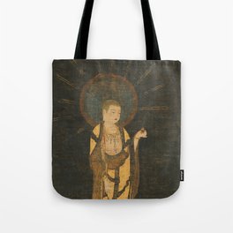 Welcoming Descent of Jizo 13th Century Japanese Scroll Tote Bag