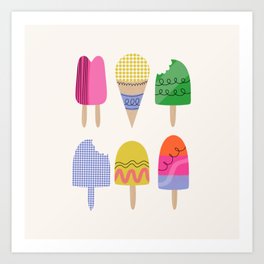 Popsicles and Snow Cones Art Print