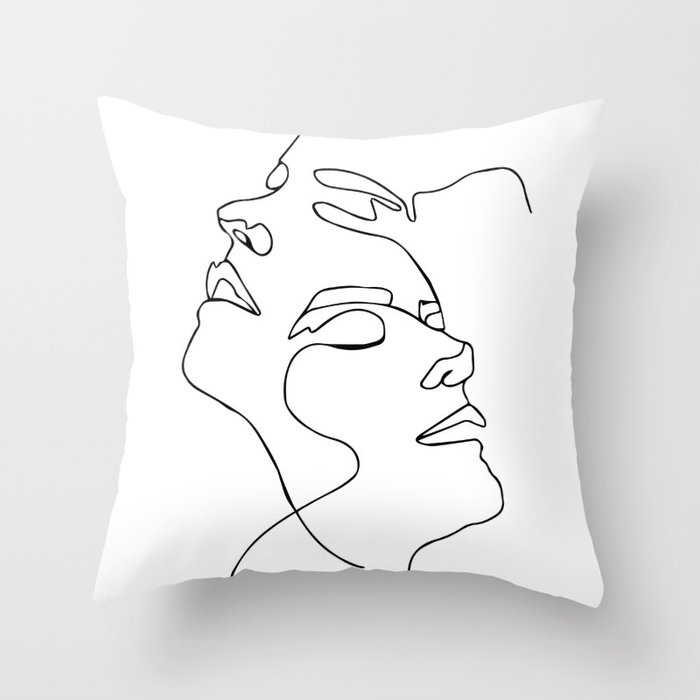 Double Face One Line Poster Abstract Art Abstract Poster Modern