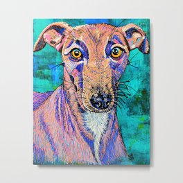 Missy the Whippet Metal Print