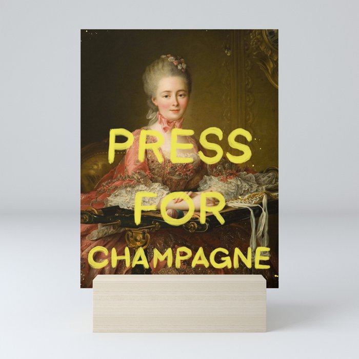 Press for champagne- Mischievous Marie Antoinette Mini Art Print