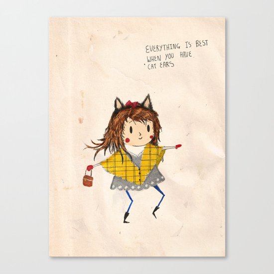 Cat ears Canvas Print