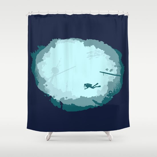 Dive Deep Shower Curtain