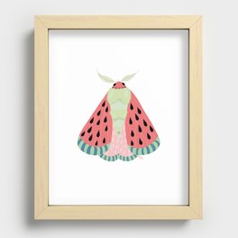 Watermelon Moth Recessed Framed Print