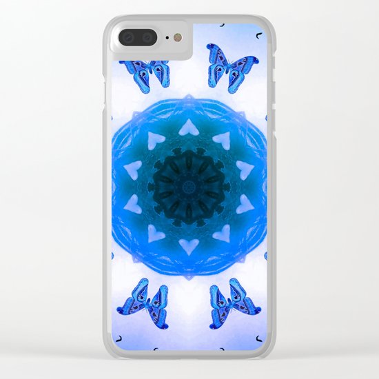All things with wings (blue) Clear iPhone Case