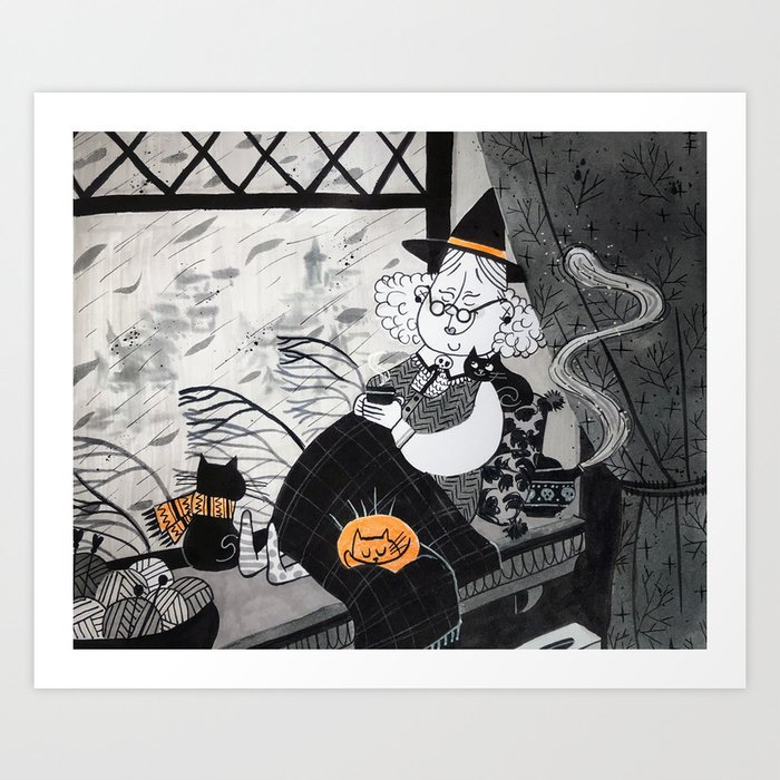 Cozy Time Art Prints Witches Nursery Print Baby Room Wall By Emamalyauka Cozy Time Art Prints Witches Nursery Print Baby Room Wall By Emamalyauka