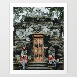   Temple doors in Ubud, Bali | Travel photography | Indonesia wall art Art Print