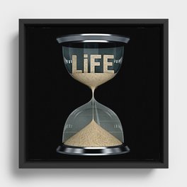 life time concept flows away like sand Framed Canvas