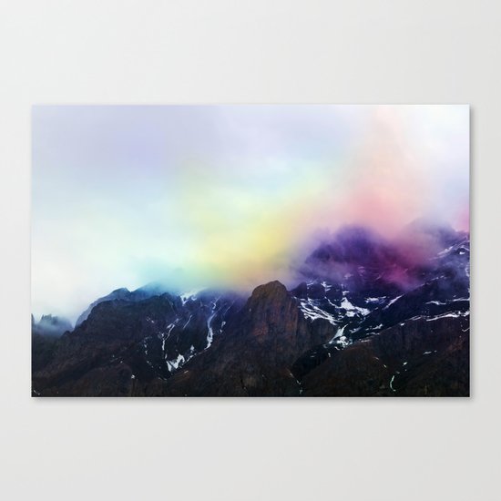 Mountain of Color Fog Canvas Print