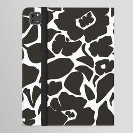 black and white modern floral design iPad Folio Case