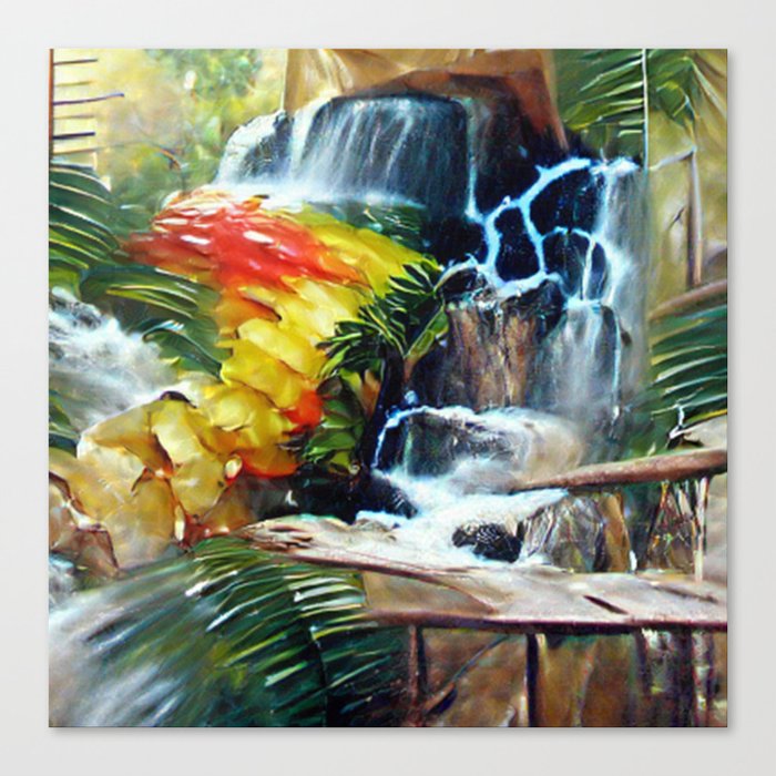 Tropical Cascade Canvas Print