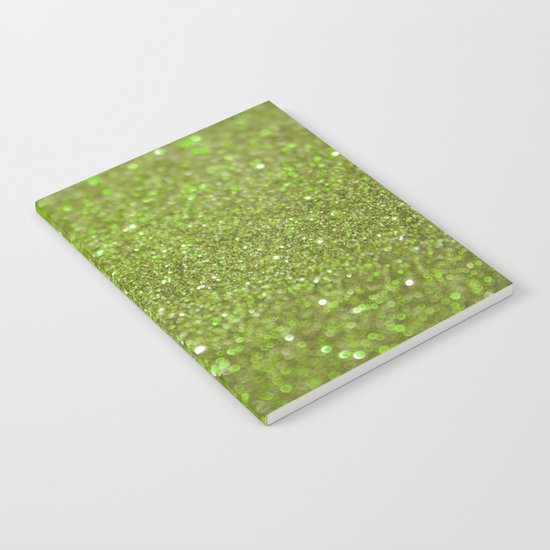 Bright Lime Glitter Notebook