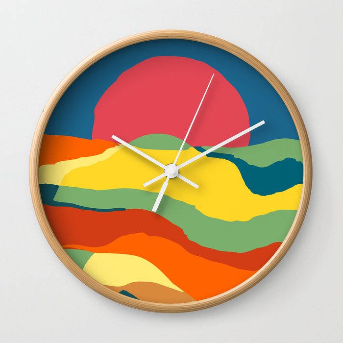 Moving earth Wall Clock