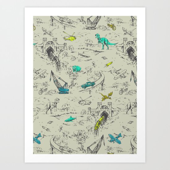 Adventure Toile Art Print